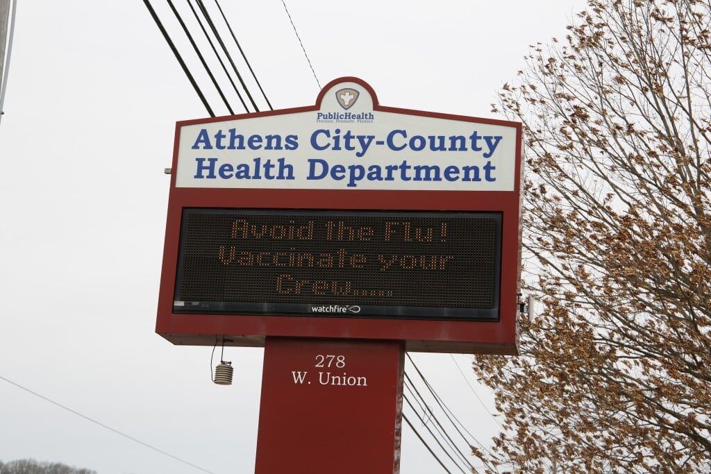 A sign for the health department.