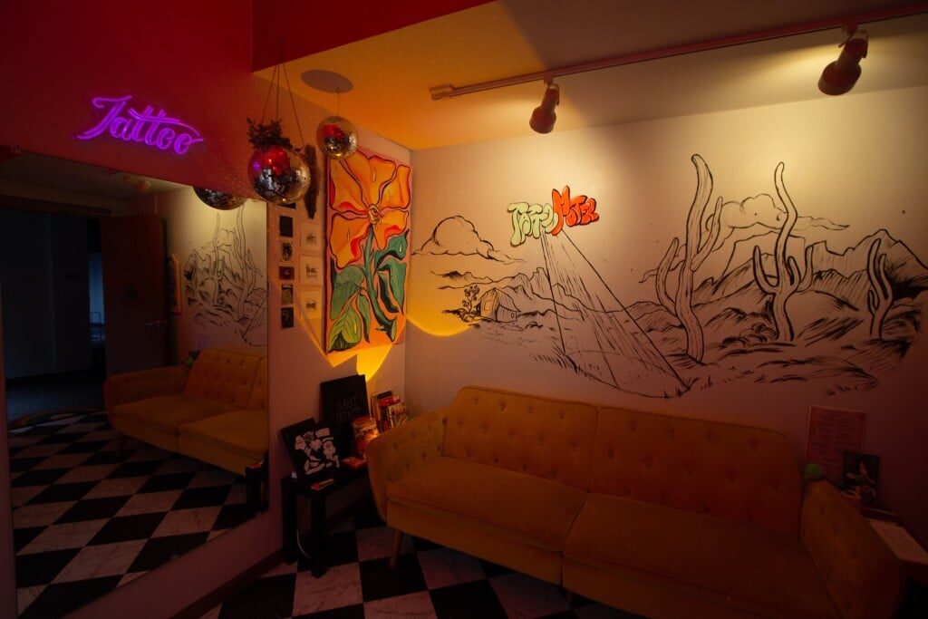 Interior of Tattoo Motel