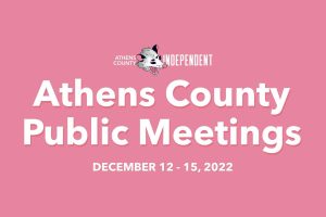 Athens County Public Meetings: 12/12/22-12/16/22
