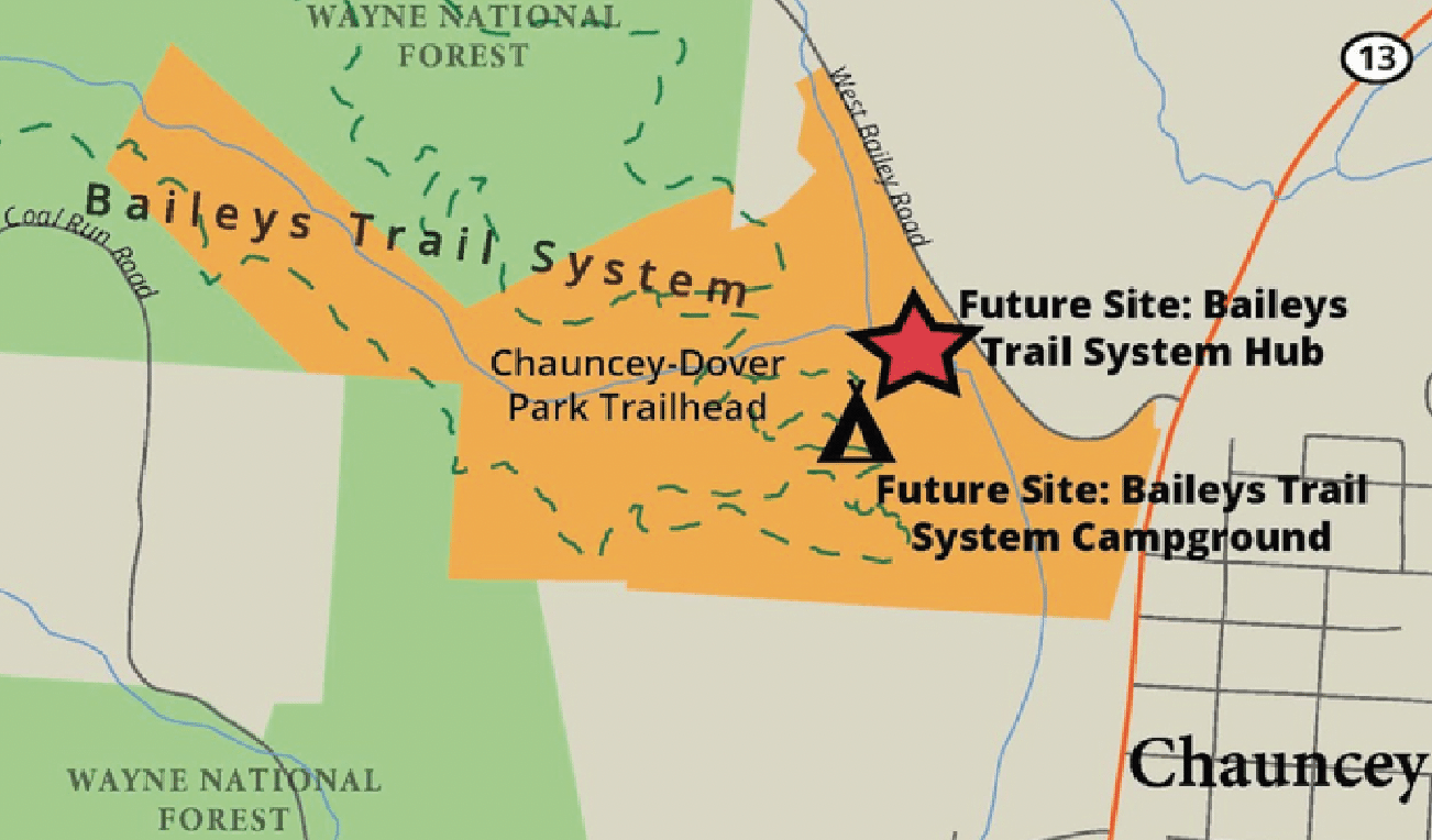 Baileys visitor center map