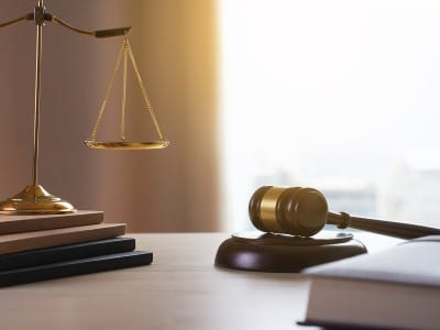 Image of a gavel and scales.