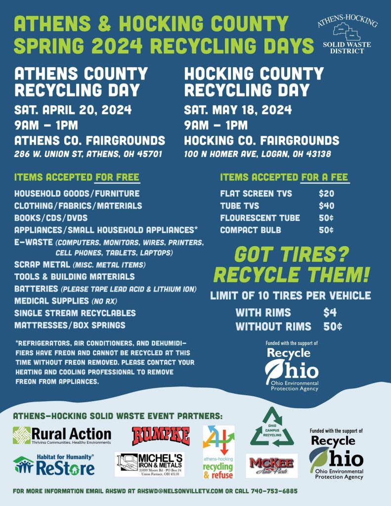 Solid Waste District schedules recycling days - Athens County Independent
