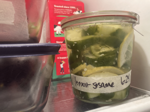 Home, Cooking: Lemon Sesame Quick Pickles