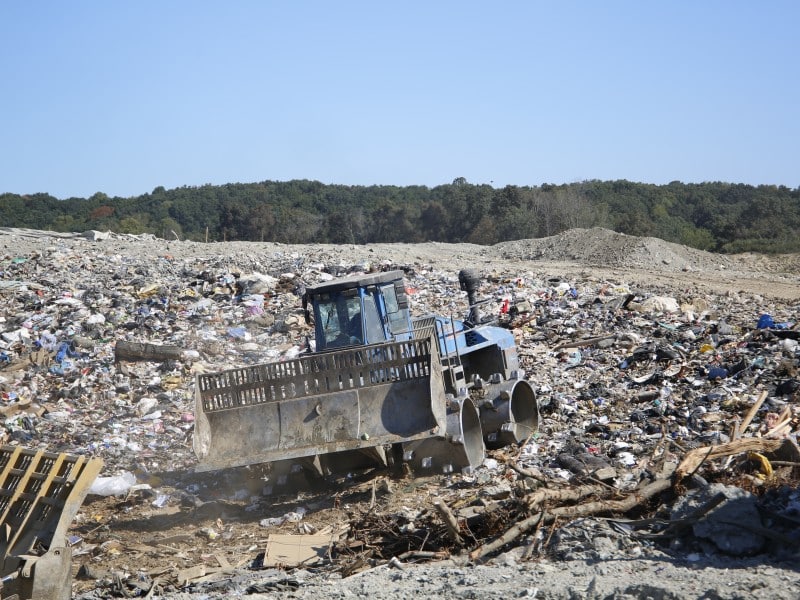 What happens to Athens County’s hazardous waste following disposal