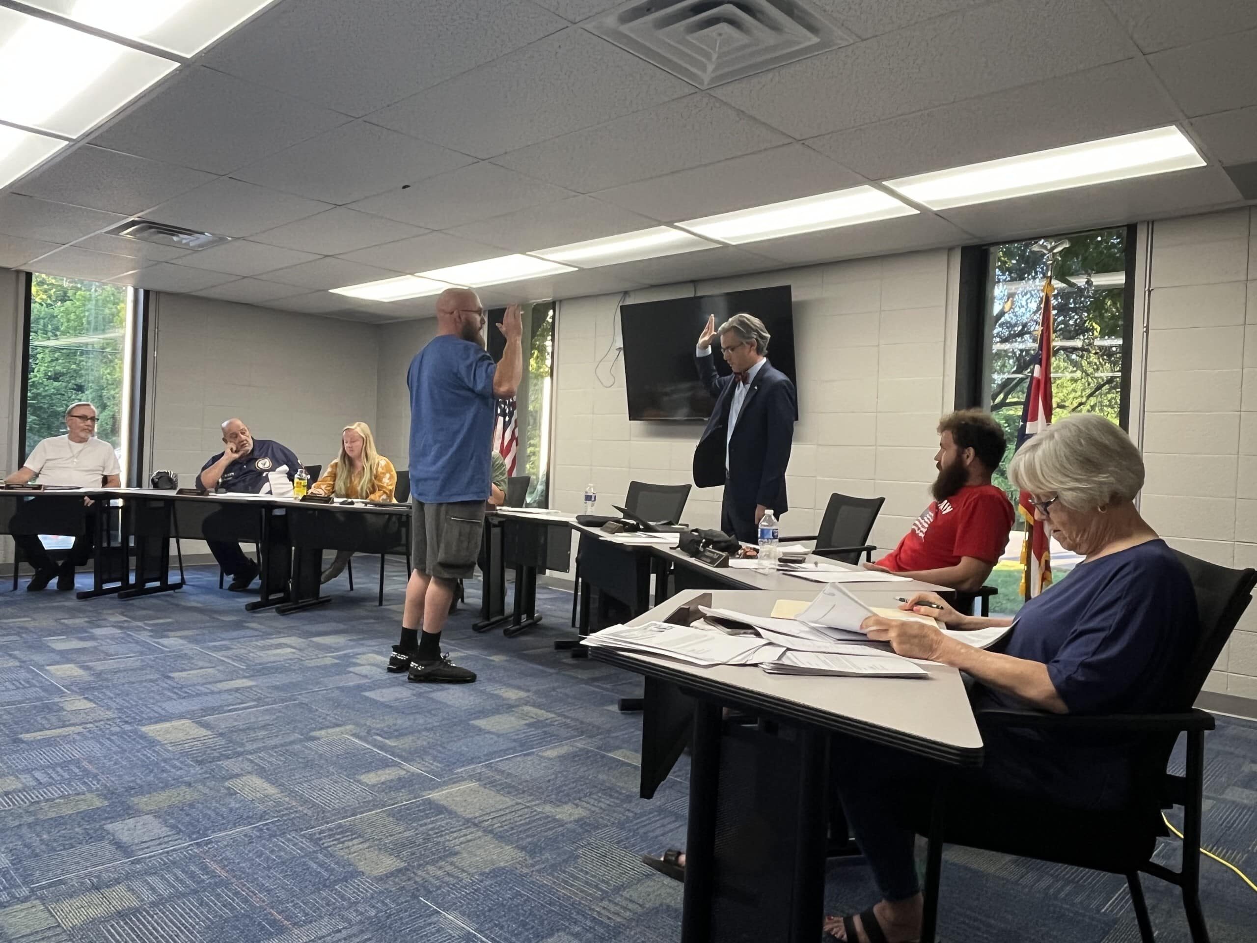 Nelsonville City Council meeting August swearing in