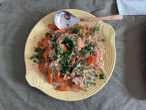 Home, Cooking: Roasted Carrots with Tahini Sauce and My First Dukkah