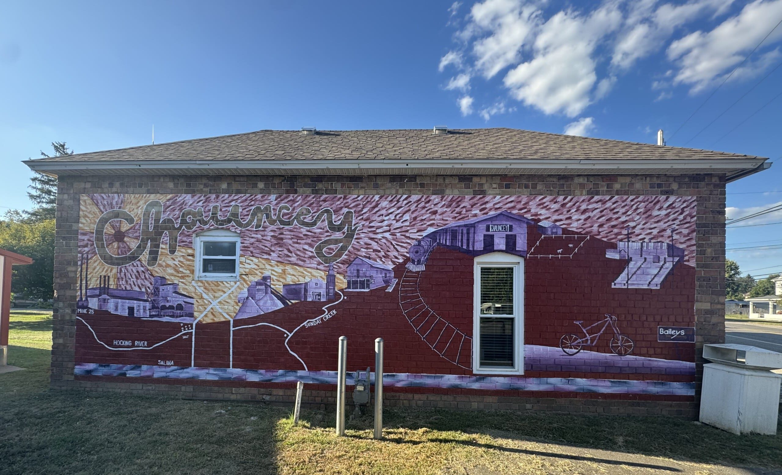 Chauncey Village Hall mural