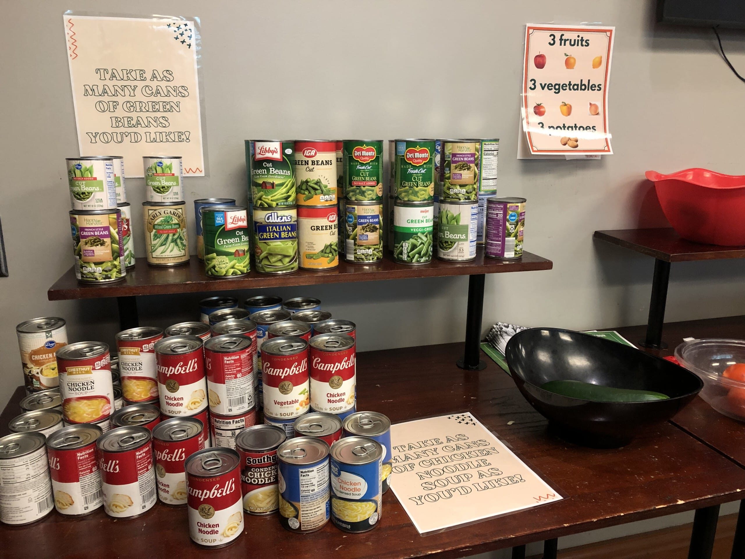 OU Cat's Cupboard food pantry canned food