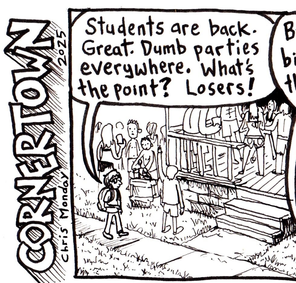 a Cornertown comic but Chris Monday