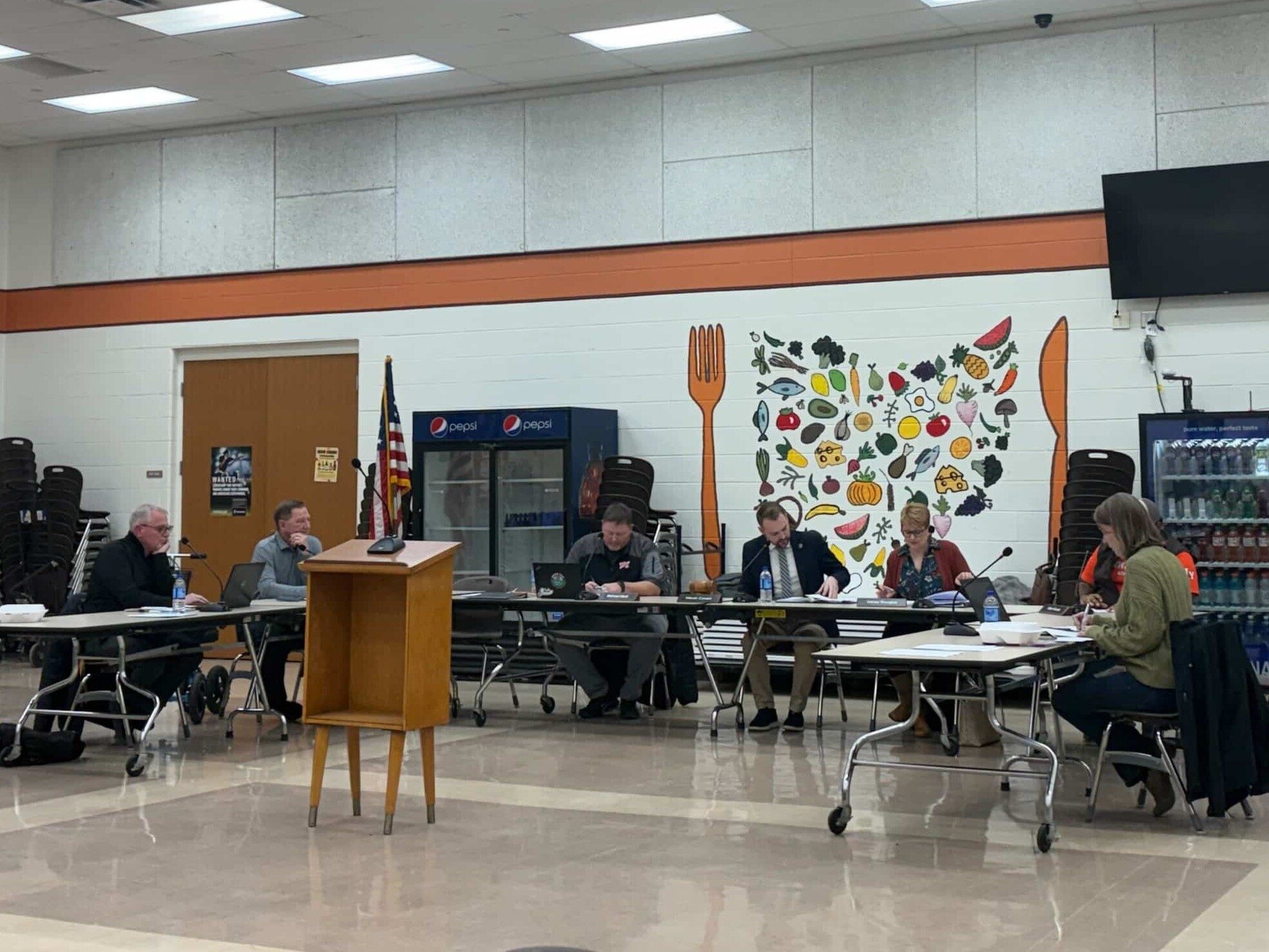 The Nelsonville-York City School District Board of Education sits for their first meeting