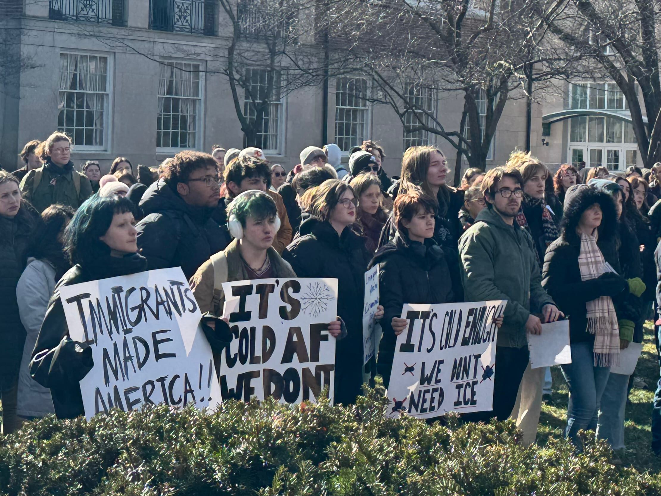 OU students at anti-ICE walkout
