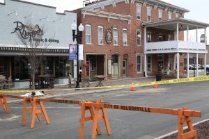 Partial wall collapse threatens historic Nelsonville buildings