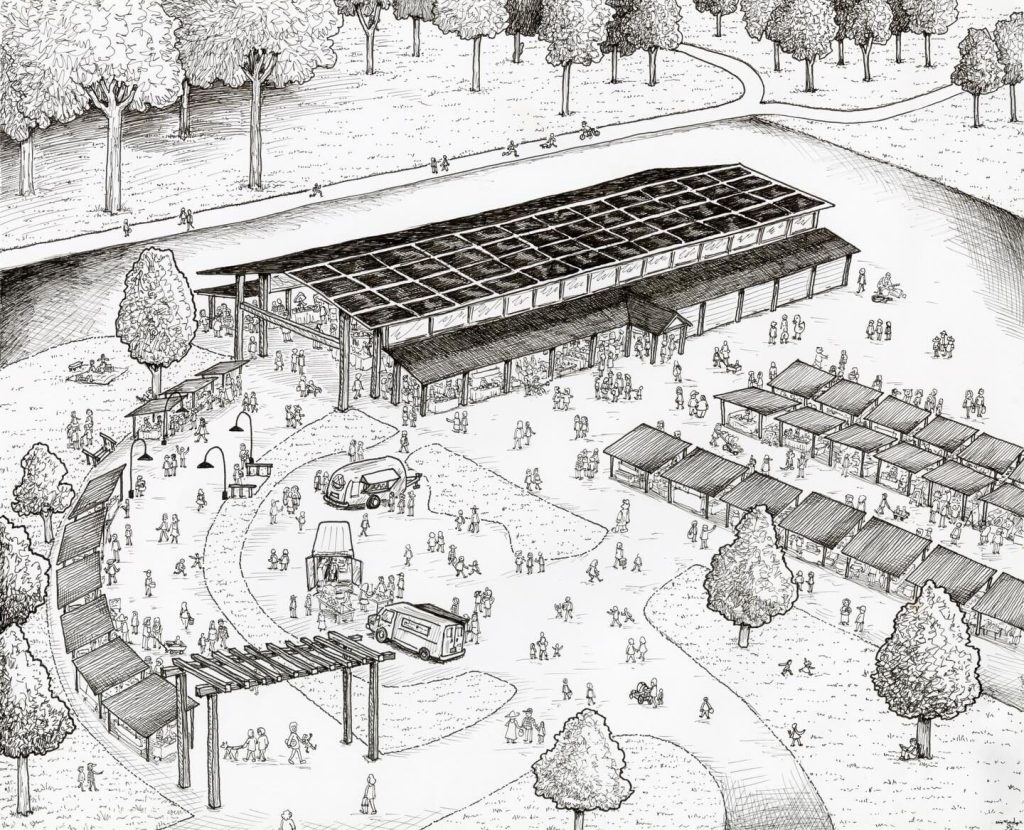 Artist rendering of AFM proposed Athens Community Pavilion