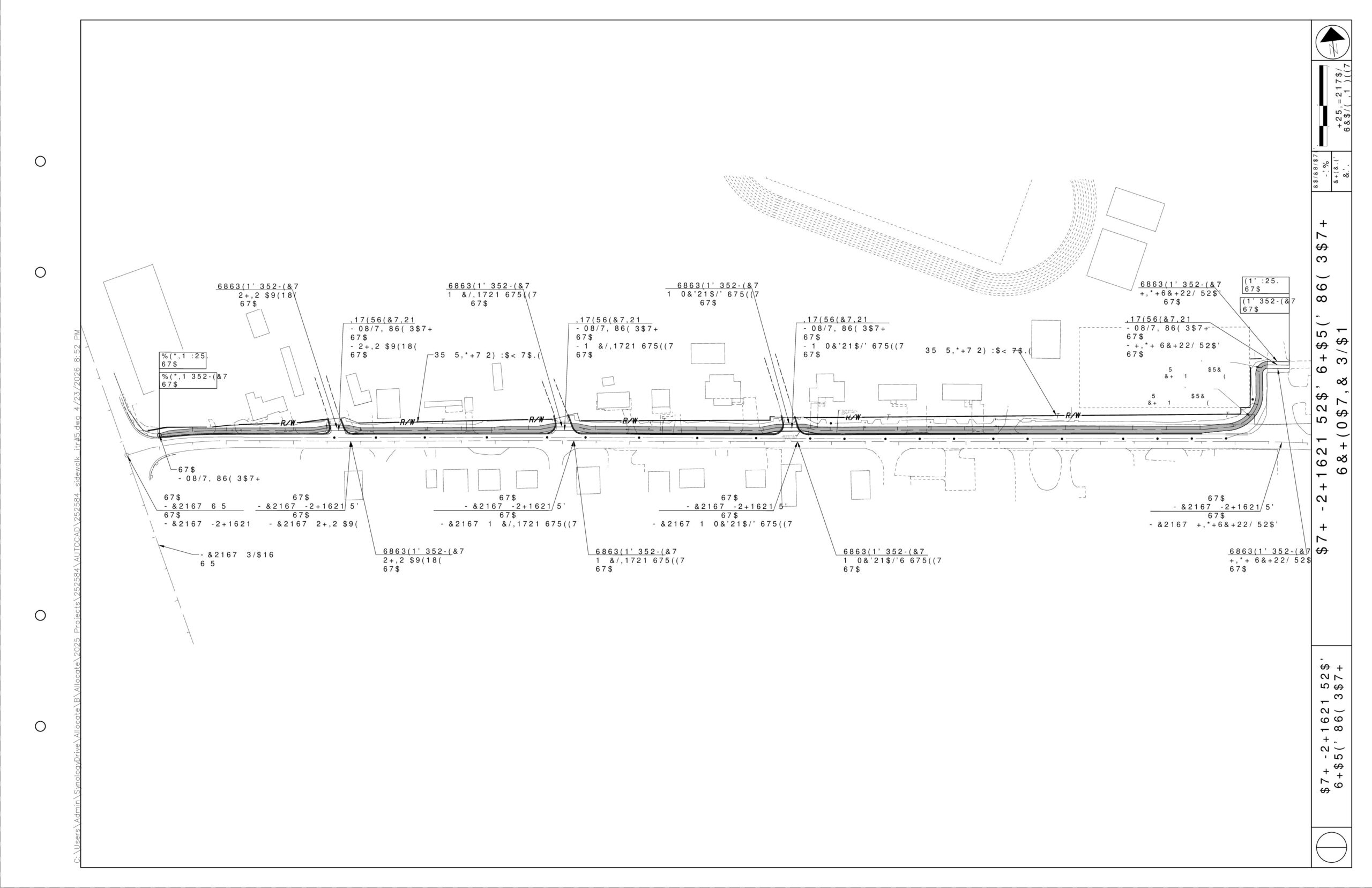 A map showing construction plans for a shared use path along Johnson Road in The Plains.