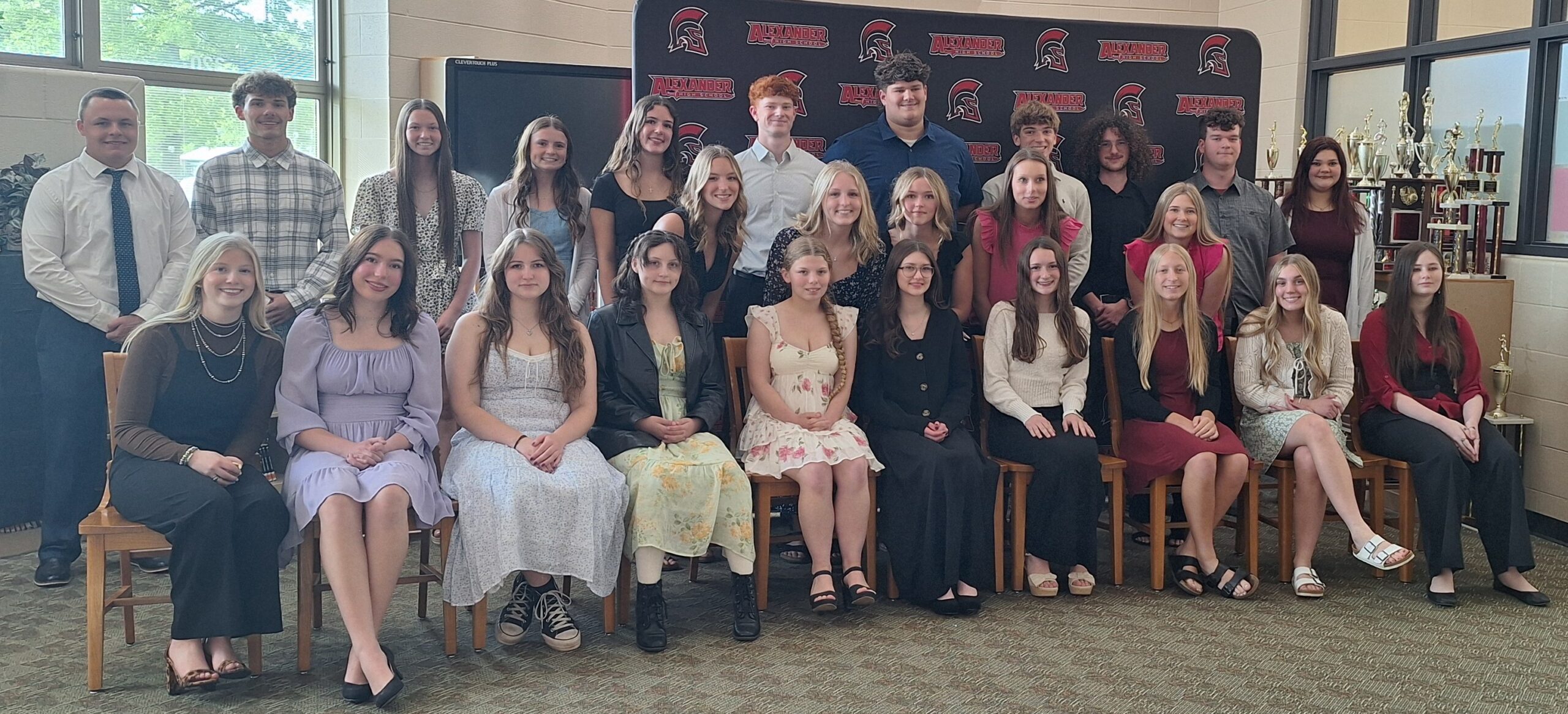 Students posing for a photograph.