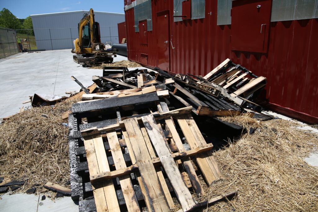 Pallets in a pile