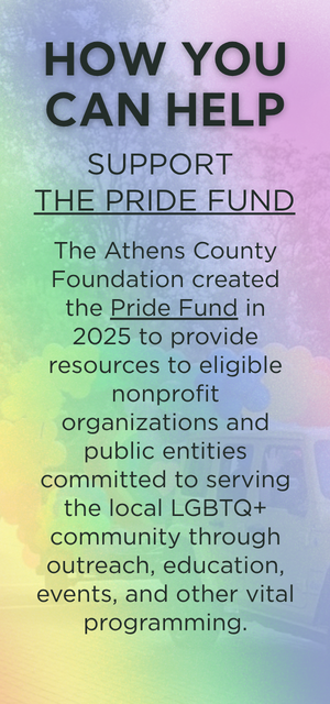 An image detailing the Athens County Foundation Pride Fund.