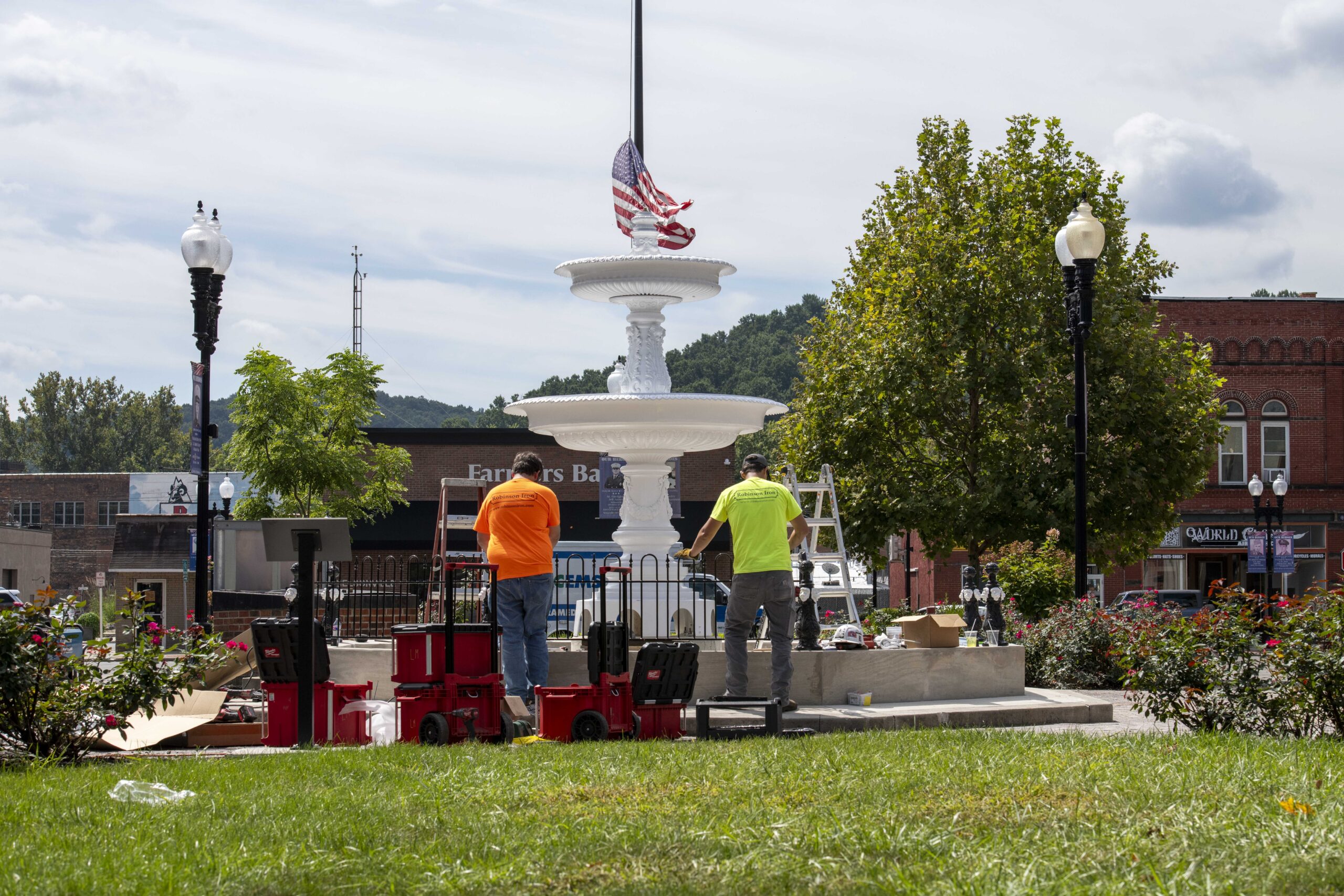 Photo gallery: Nelsonville Public Square fountain reinstallation