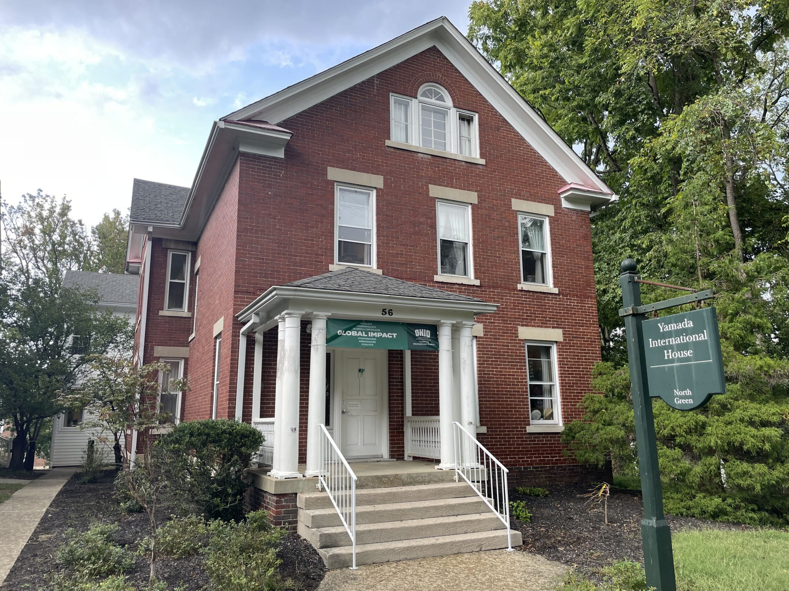 Exterior of brick building